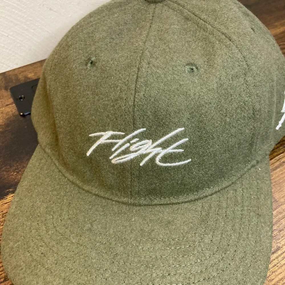Nike Flight Fly Green Unstructured Wool Blend Adjustable Cap Hat Adult M/L‎ NWT